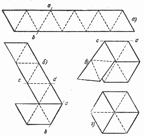 Схема гексафлексагона